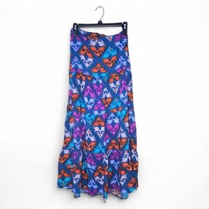 Rue21 Blue and Orange Maxi Skirt